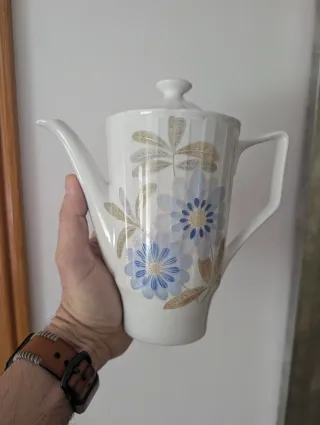 Juego de café porcelana y cristal