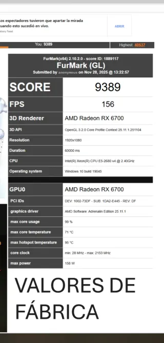 Tarjeta Gráfica Sapphire RX 6700 10GB