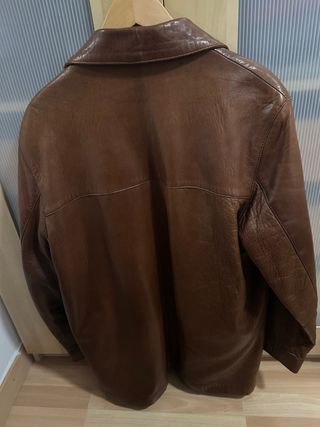 Chaqueta de piel marrón talla 52