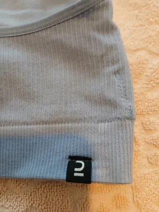 Top sujetador azul. Sujeción ligera. Talla L