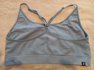 Top sujetador azul. Sujeción ligera. Talla L