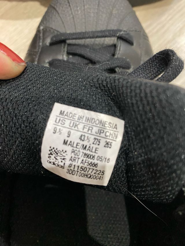 Zapatillas Adidas Superstar Negras Talla 43