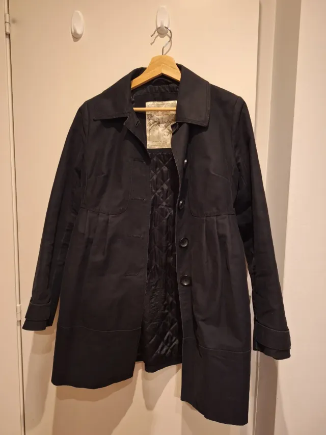 Gabardina Guateada Springfield Negra Talla S/M