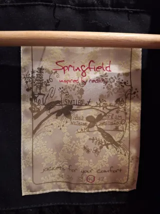 Gabardina Guateada Springfield Negra Talla S/M