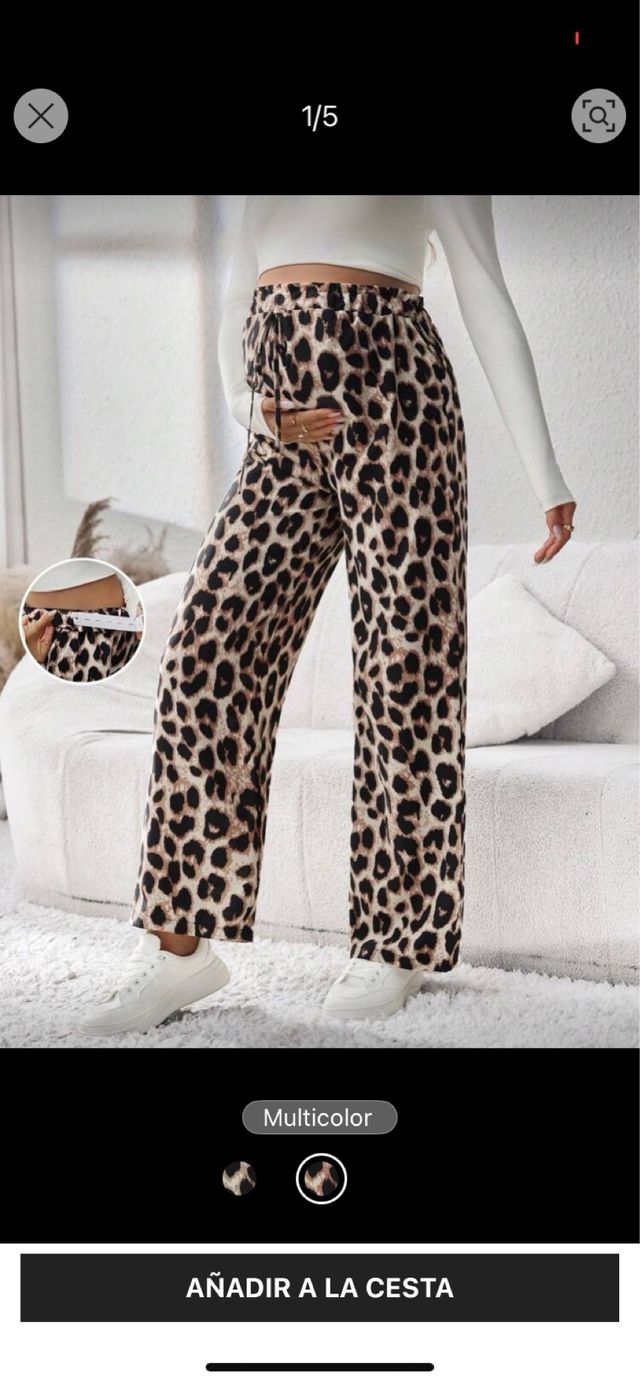 Pantalón premamá leopardo talla M
