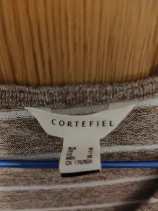 Pack 2 Camisetas Cortefiel M Rayas y Beige