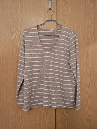 Pack 2 Camisetas Cortefiel M Rayas y Beige