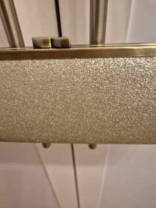 Bolso de fiesta plateado con cadena, 27 X 10 cm