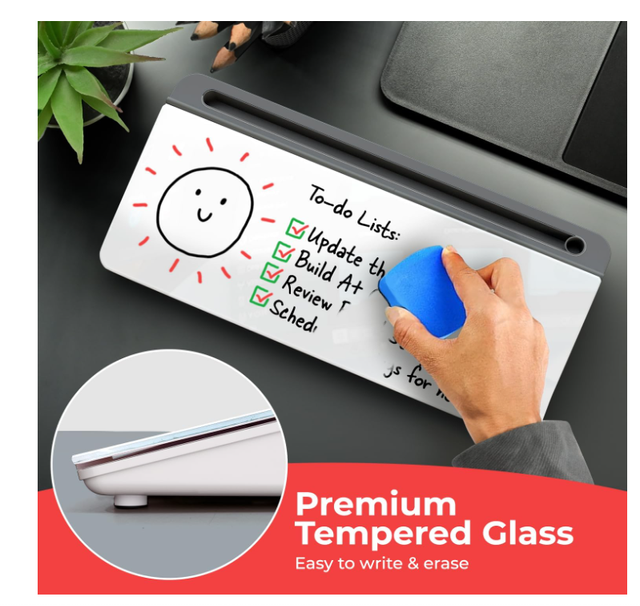 Lavagna da scrivania Chalkola in vetro