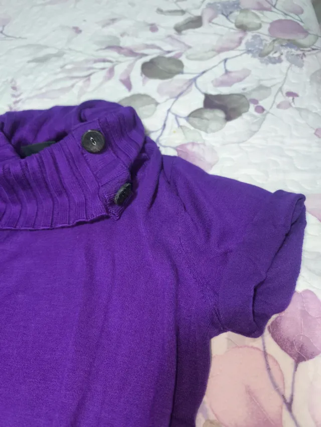 Vestido de punto morado