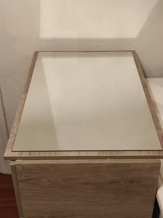 Espejo nuevo de baño madera y cristal