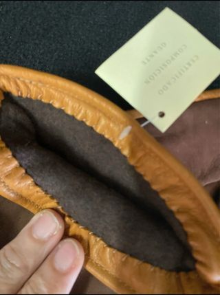 Guantes ante hombre forro franela talla 9.5