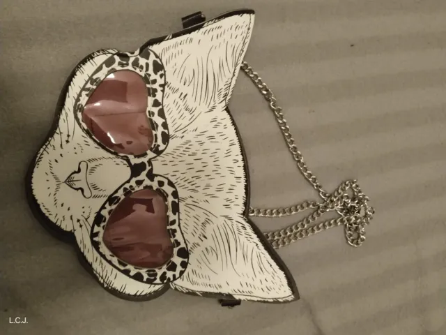 Bolso gato blanco y negro nuevo