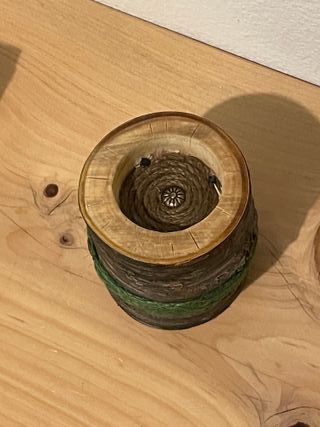 Porta candela in legno