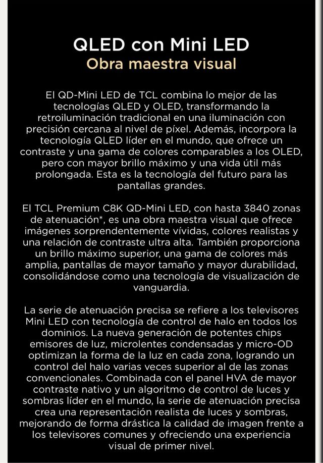 TV TCL 85 85C8K QD-MiniLED 4K