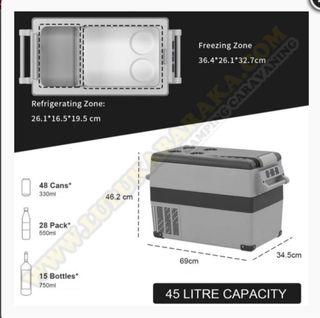 Nevera camper portátil CoolZone compresor 45L LG
