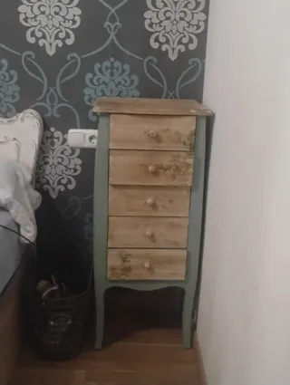 Dos Mesitad de noche madera vintage