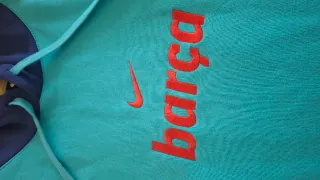 Sudadera Nike Barça Azul/Turquesa Talla XL