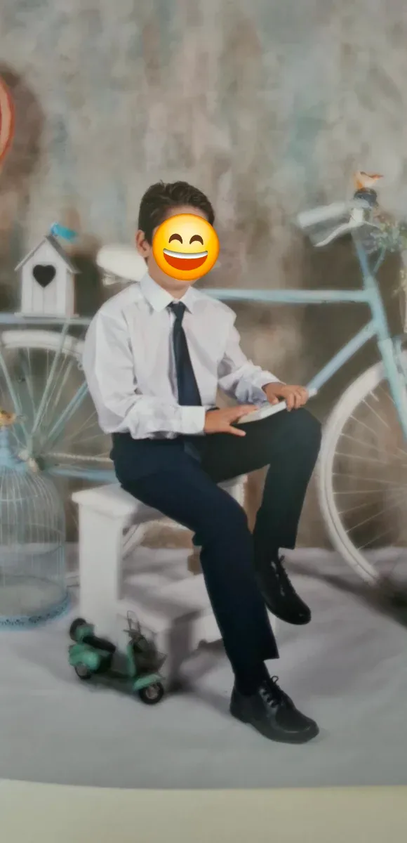 Traje Comunión Niño,Blanco Azul en perfecto estado