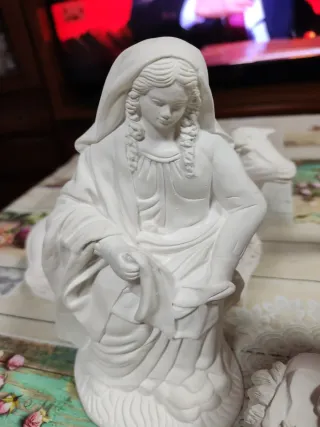 Nacimiento de Escayola.(San José mide 19cm).