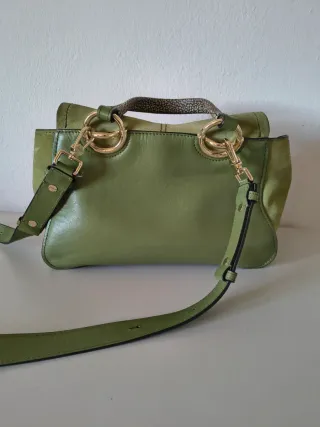 Borsa Borbonese Pelle Scamosciato Verde