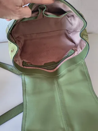 Borsa Borbonese Pelle Scamosciato Verde