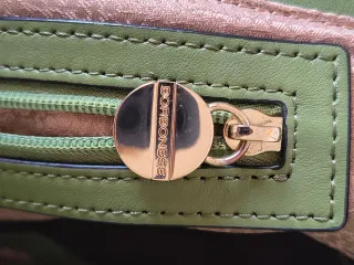 Borsa Borbonese Pelle Scamosciato Verde