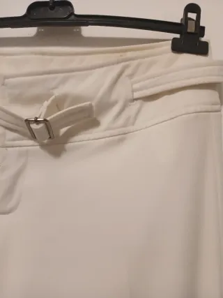 Pantaloni Freklin-O tg.44 Donna Bianco Eleganti