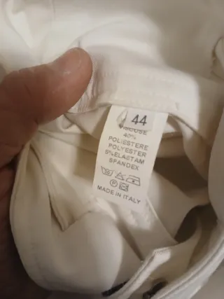 Pantaloni Freklin-O tg.44 Donna Bianco Eleganti