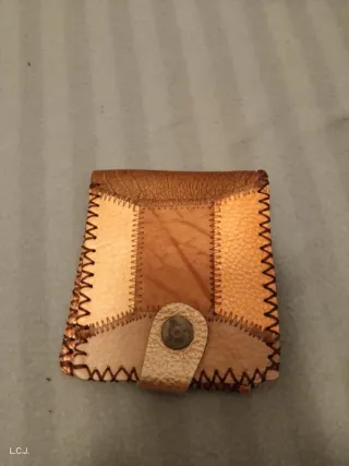 Monedero billetera patchwork cuero