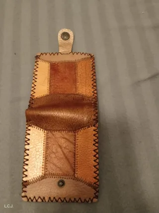 Monedero billetera patchwork cuero