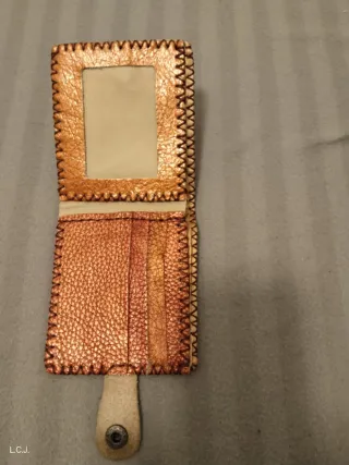 Monedero billetera patchwork cuero
