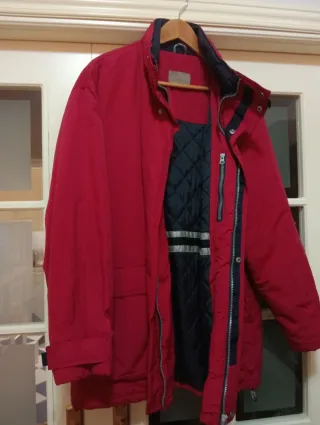 Chaquetón hombre rojo oscuro
