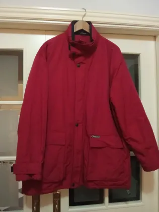 Chaquetón hombre rojo oscuro