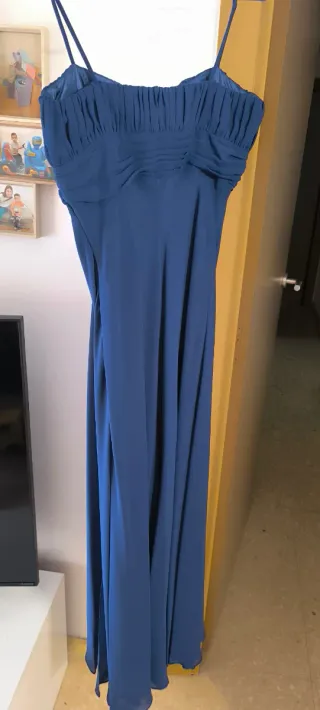 Vestido largo azul de fiesta