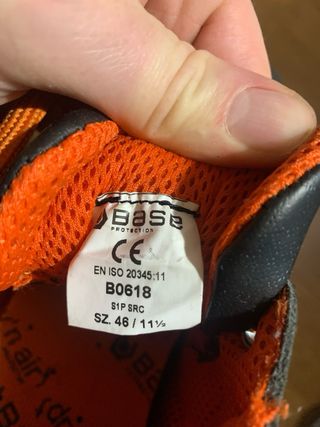 Botas BASE seguridad gris/naranja T46