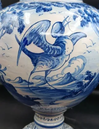 Jarrón Cerámica Niveiro Talavera Reina