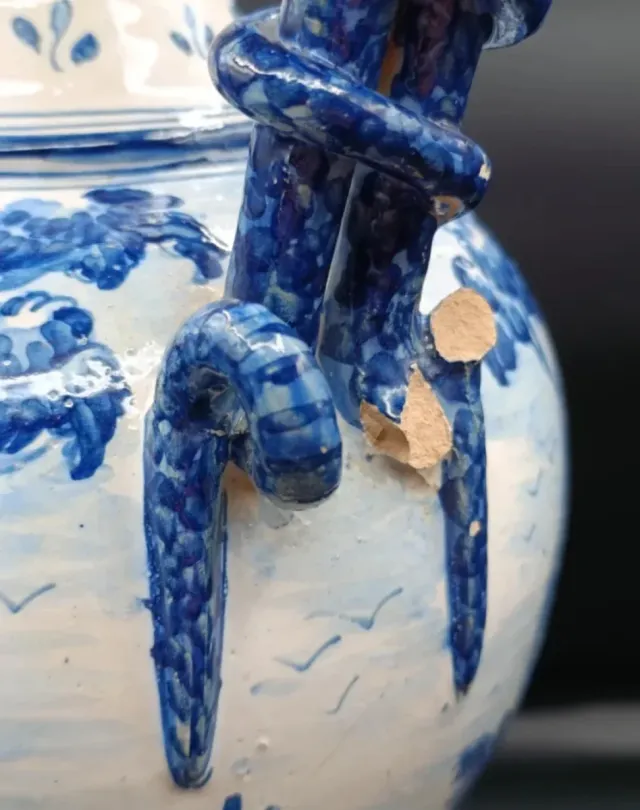 Jarrón Cerámica Niveiro Talavera Reina