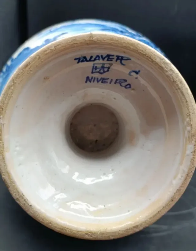 Jarrón Cerámica Niveiro Talavera Reina