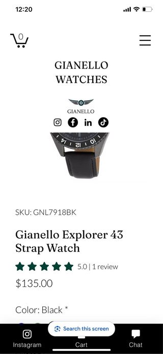 Reloj Gianello Hombre Verde Nuevo