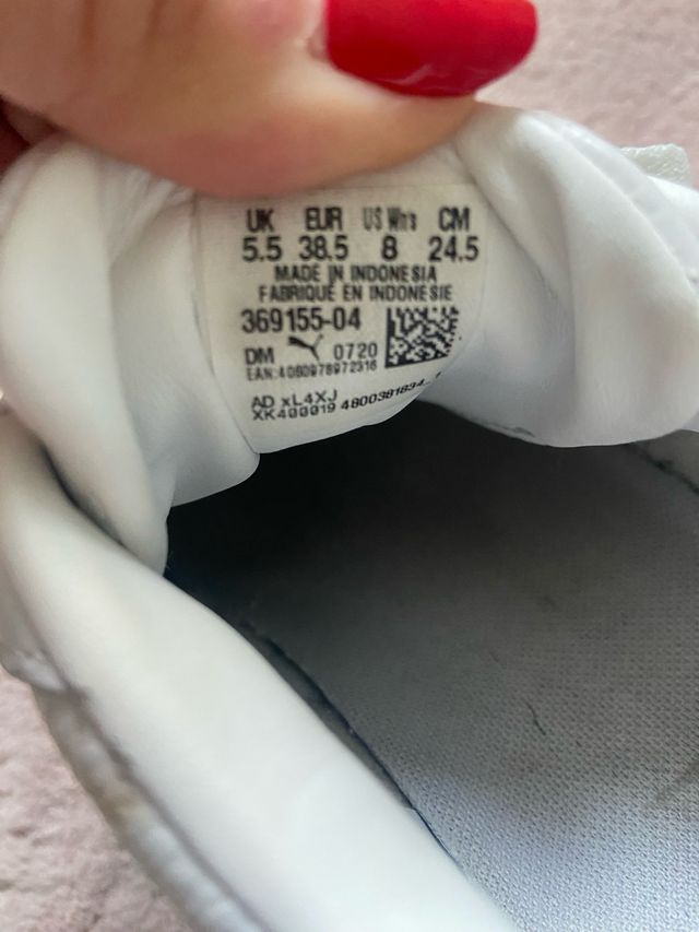 Zapatillas Puma Talla 38.5 Blancas