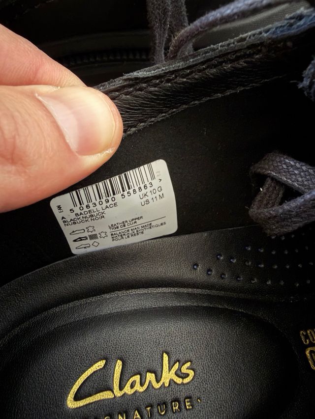 Zapatos Clarks Negros Hombre