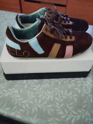 Zapatillas Frankie Morello Marrón y Rosa