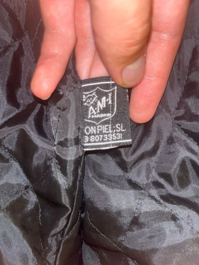 Chaqueta de cuero Ami Paris Negra