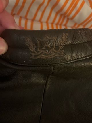 Chaqueta de cuero Ami Paris Negra