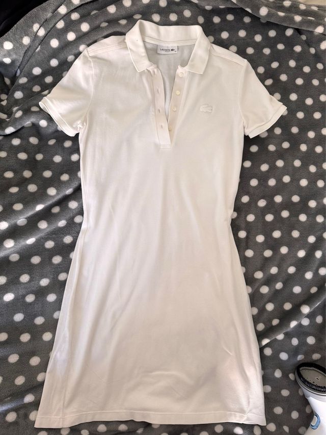 Vestido Polo Lacoste Blanco Talla M