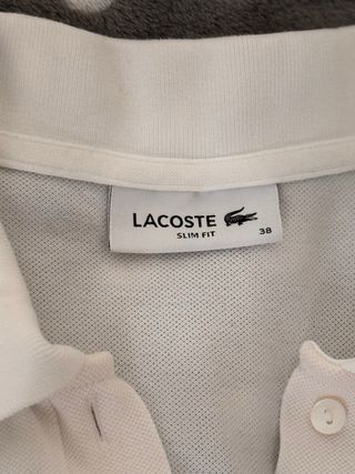 Vestido Polo Lacoste Blanco Talla M