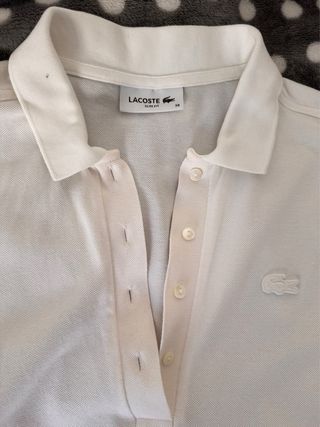 Vestido Polo Lacoste Blanco Talla M
