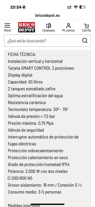 Calentador Eléctrico Teka 100L
