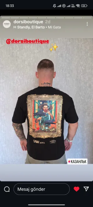 Camiseta Estampada Van Gogh Negra